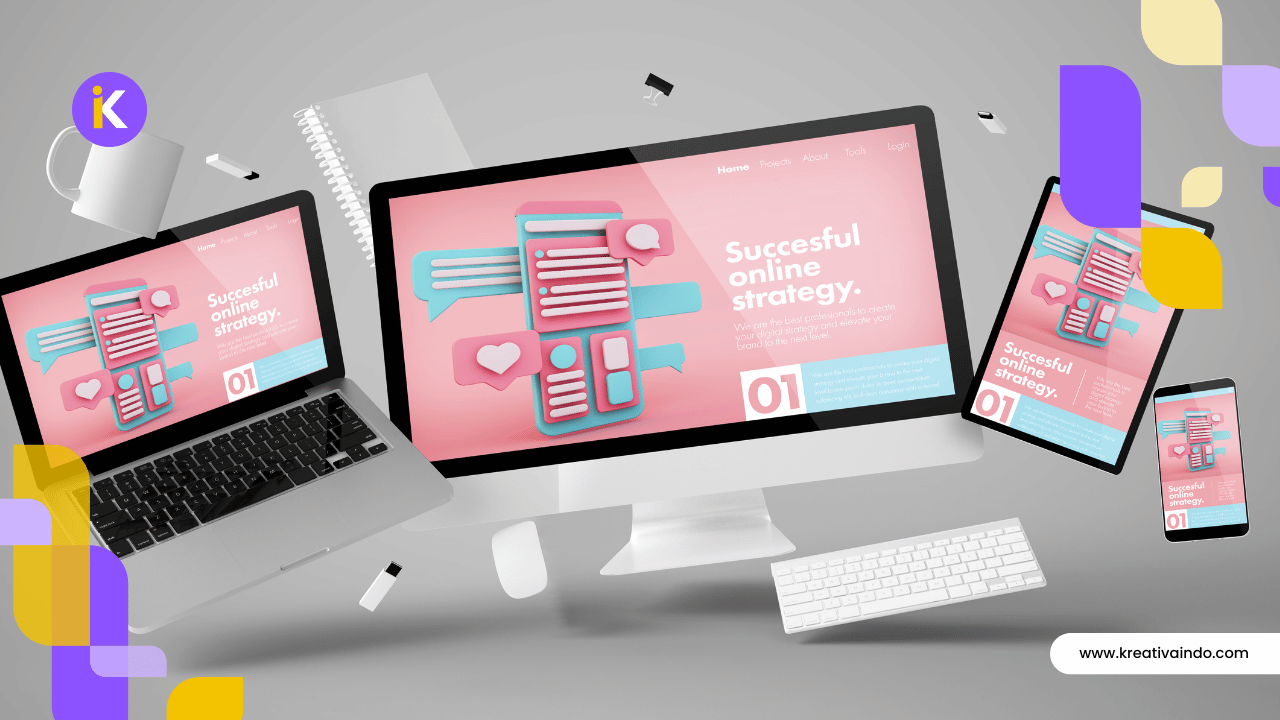 Tampilan website bisnis cepat dan user friendly